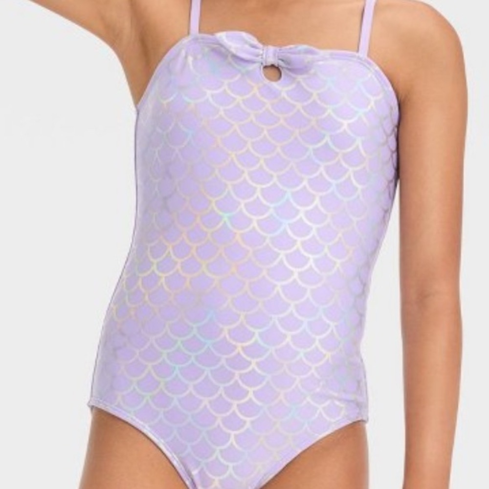 NWT- Cat and Jack Kids Lavender Mermaid Swimsuit. 4T